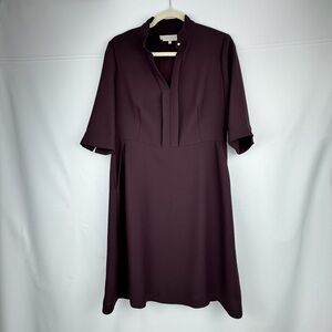 Elegant Midi Dress in Deep Purple